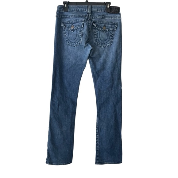 True Religion Billy Straight Leg Low Rise Y2K World Tour Denim Jeans Women Sz 29 - Picture 2 of 11